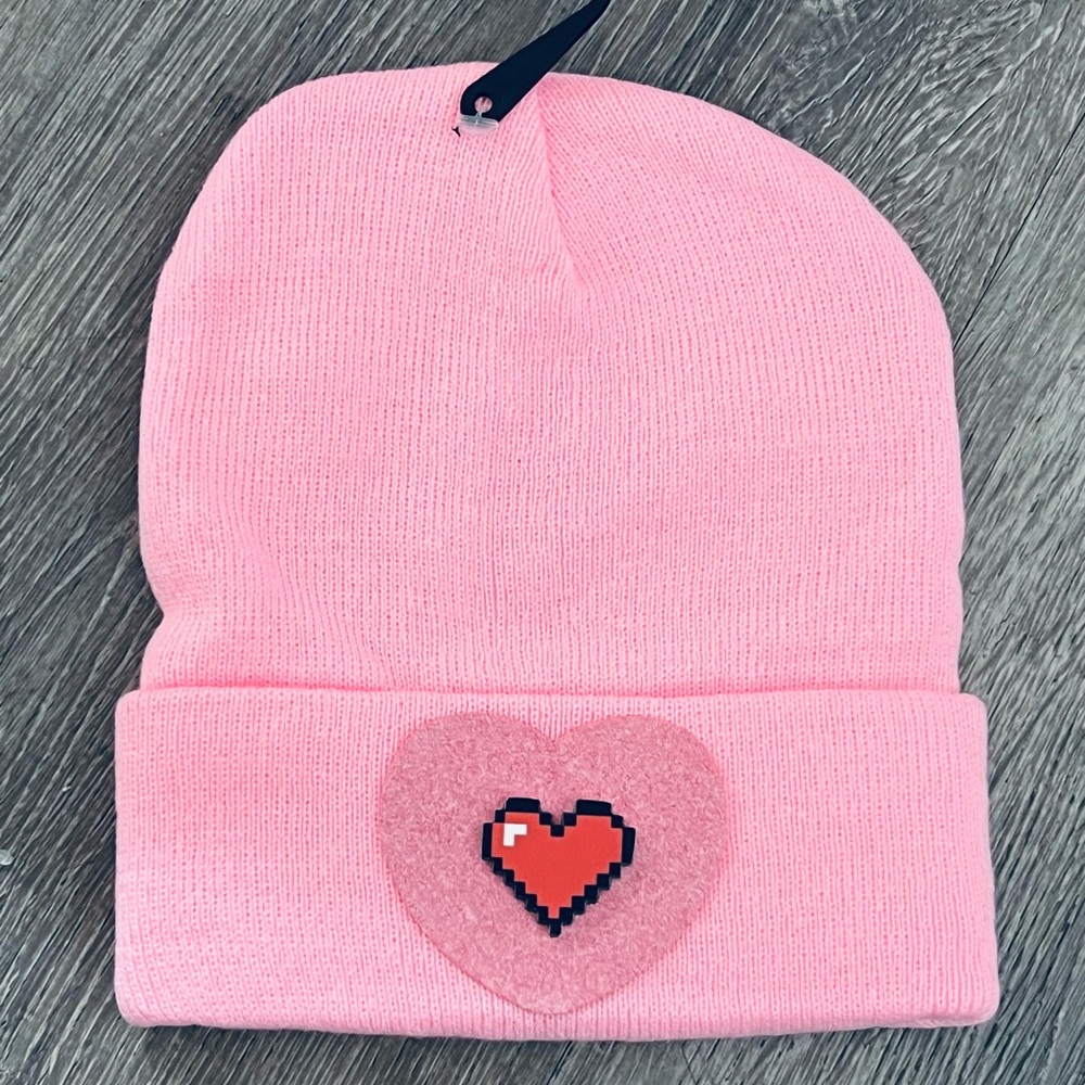 Pink emoji  Heart Unisex Beanie, Valentine’s Day
